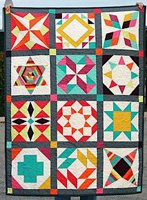 Sampler style quilt