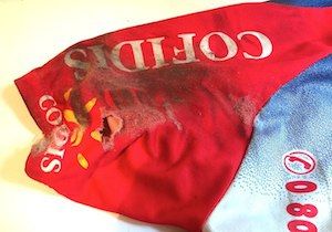bike jersey worn in a crash should be saved