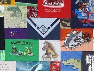 scout_scarf Boy scout T-shirt quilt by Too Cool T-shirt Quilts