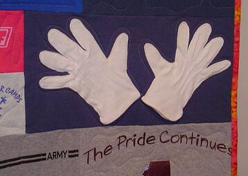 gloves used in a Too cool T-shirt quilts
