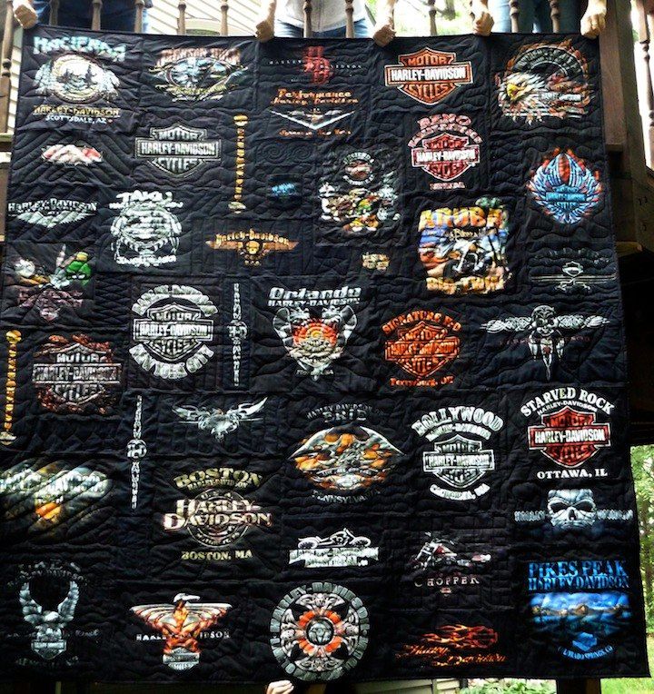 Your Harley Davidson Tshirt Quilt