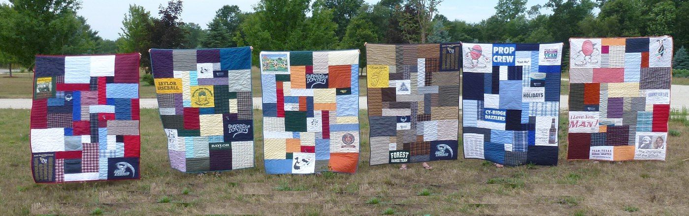 6 memorial quilts for one family.