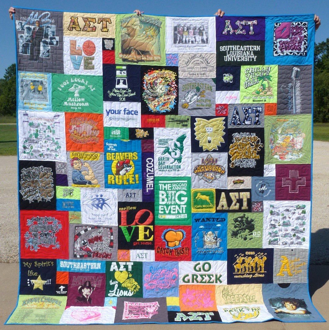 T-shirt quilt in the too cool style