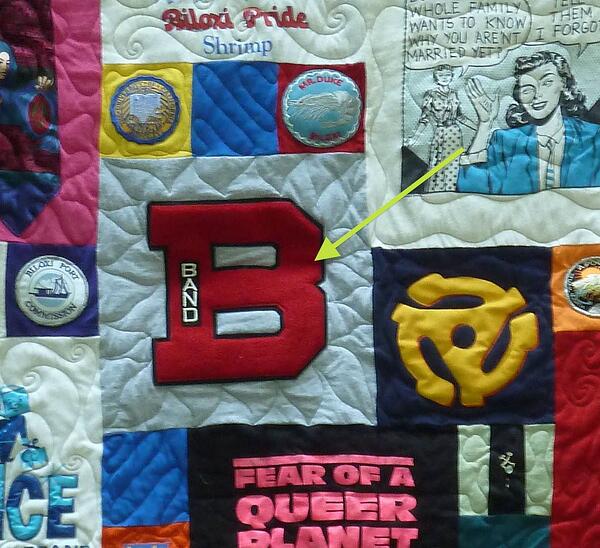 Varsity Letters can be used in a quilt or T-shirt quilt.