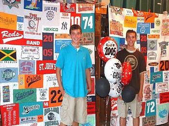 Graduation party T-shirt quilt