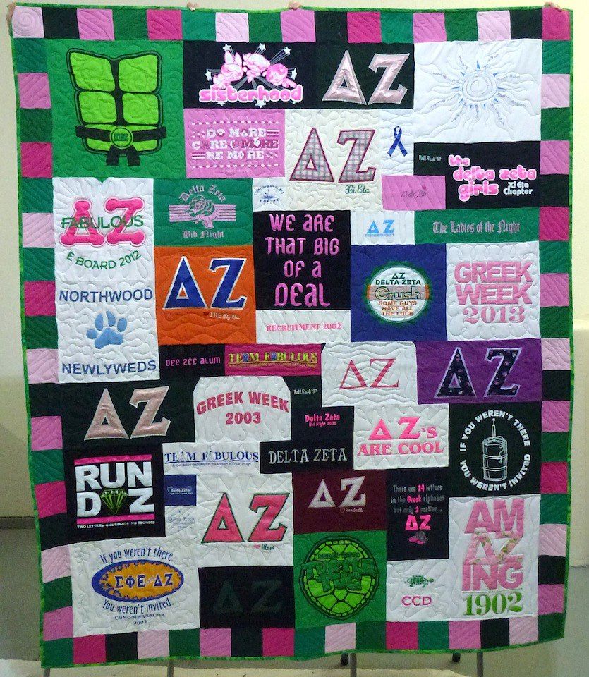 Sorority T-shirt Quilt Sorority T-shirt Quilt
