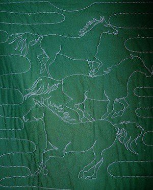 Quilting on t-shirt quilt