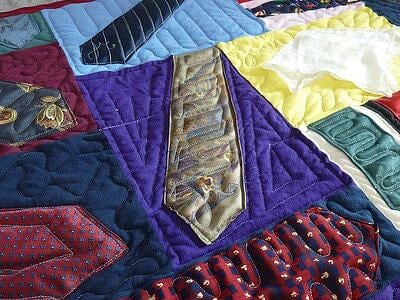 necktie quilt by Too Cool T-shirt Quilts