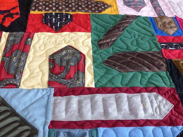 quilt made from neckties