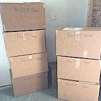 a box of clothes for each memorial quilt. 