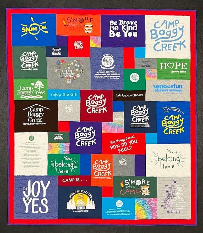 Camp Boggy Creek T-shirt Quilt By Too Cool T-shirt Quilts