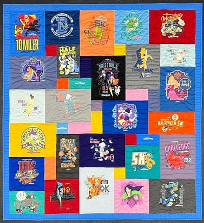 runDisney T-shirt Quilt by Too Cool T-shirt Quilts