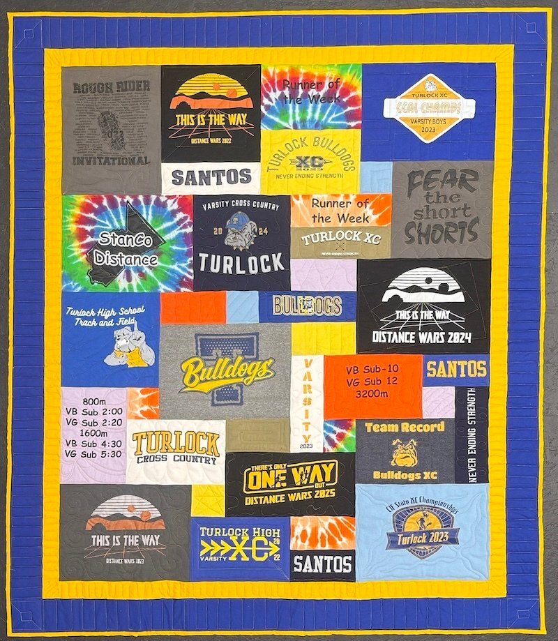a beautiful Too Cool T-shirt Quilts