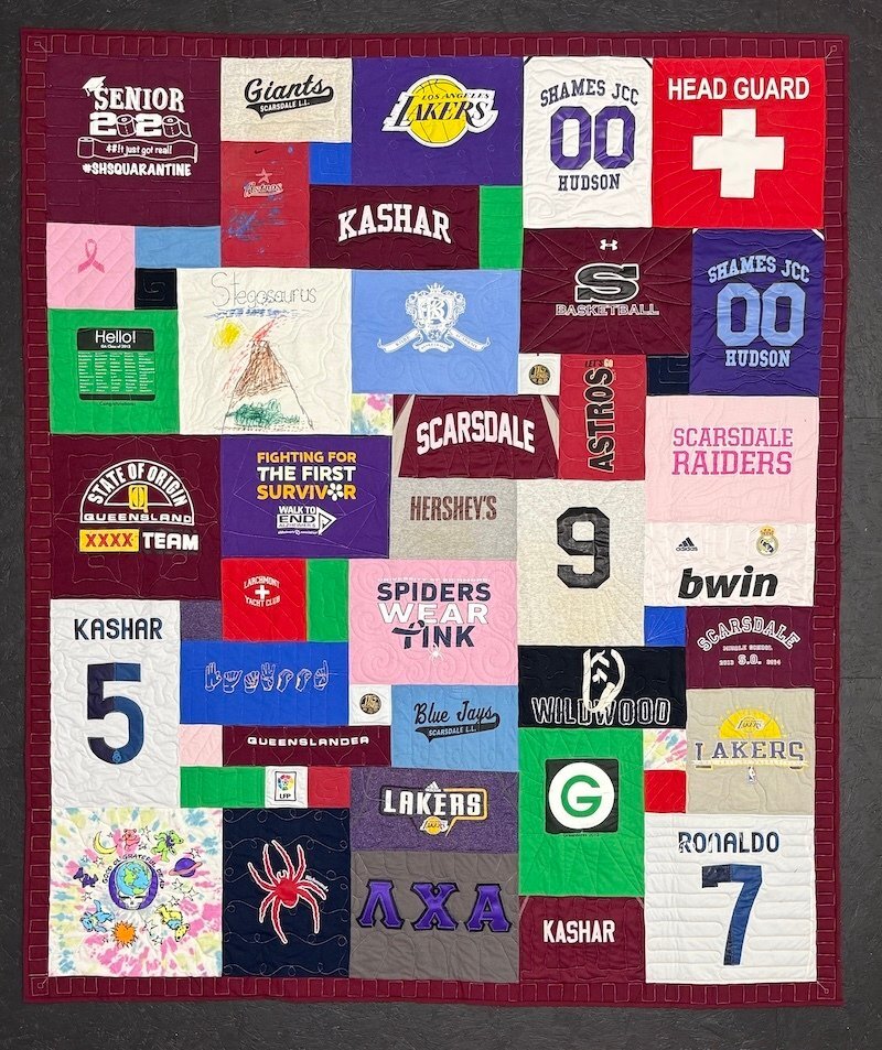 T-shirt quilt by Too Cool T-shirt Quilts