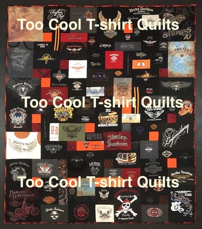 Harley Davidson T-shirt quilt - very cool