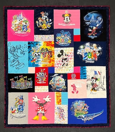 A Mickey Mouse T-shirt quilt