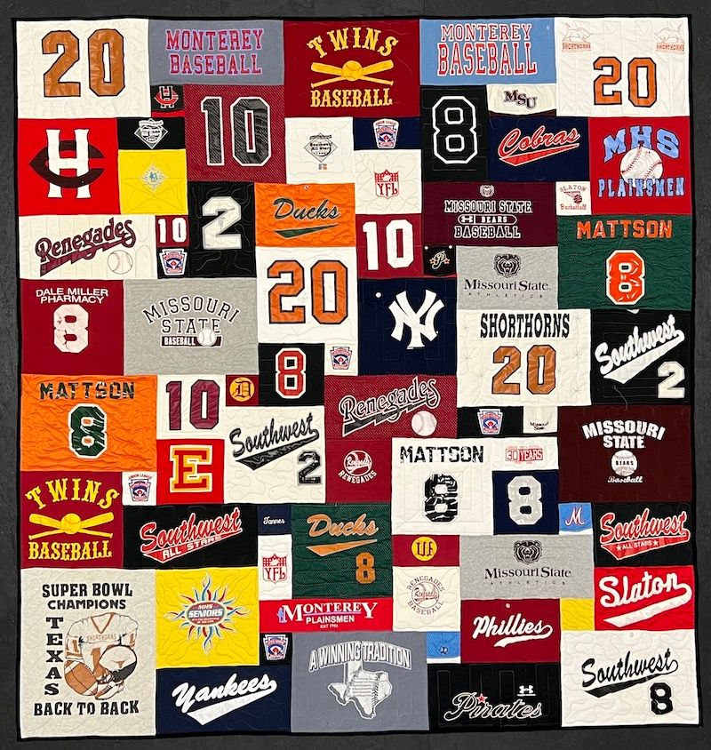 Baseball Jersey quilt by Too Cool T-shirt Quilts
