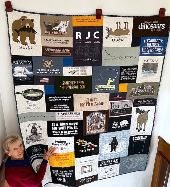 Bear T-shirt Quilt by Too Cool T-shirt Quilts