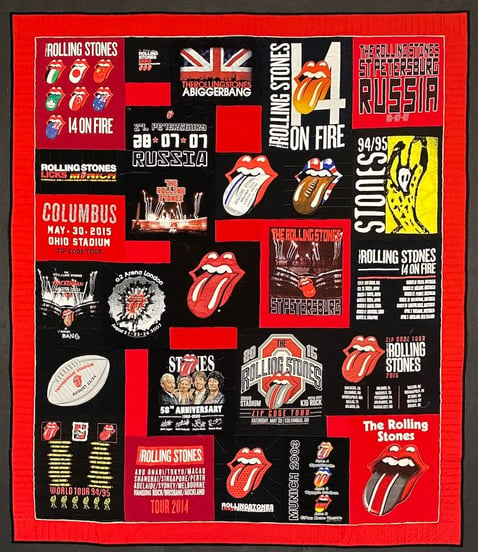 Best of T-shirt quilt of 2020 - Rolling Stones