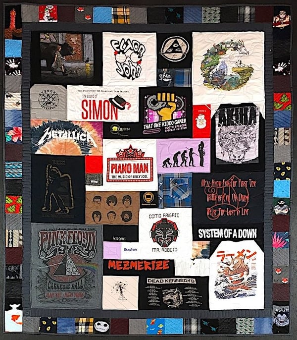 Best of T-shirt quilt of 2020 -novelty border