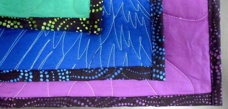 Backing and bindings show on the backs of T-shirt quilts.