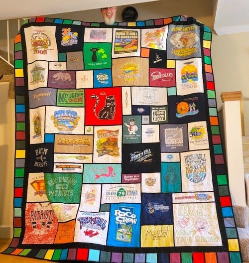 Bob loves his stained glass T-shirt Quilt