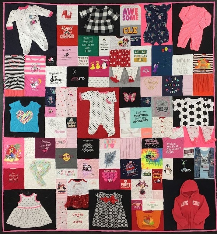 Complex baby quilt girl