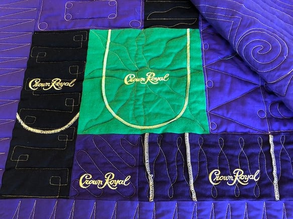 Crown royal quilt close up 6