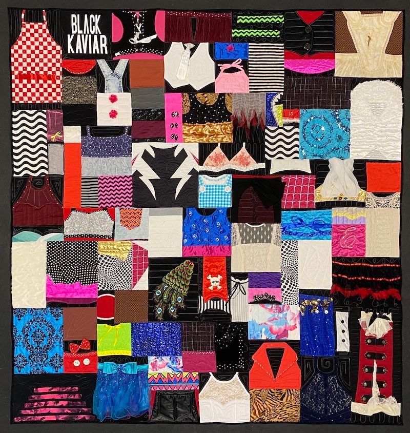 Dance outfits used in a Too cool T-shirt quilts