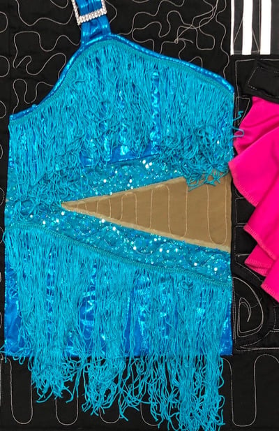 Dance fringe used in a T-shirt Quilt by Too Cool T-shirt Quilts
