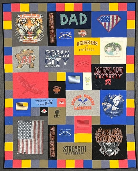 T-shirt quilt by Too Cool T-shirt Quilts