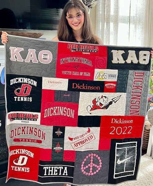 Dickinson College Too Cool T-shirt Quilt