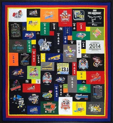 runDisney T-shirt Quilt  by Too Cool T-shirt Quilts