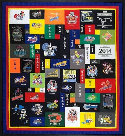 runDisney T-shirt quilt by Too Cool T-shirt Quilts