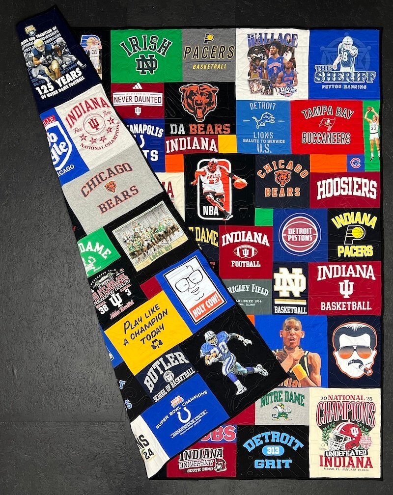 Double sided T-shirt Quilt  by Too Cool T-shirt Quilts