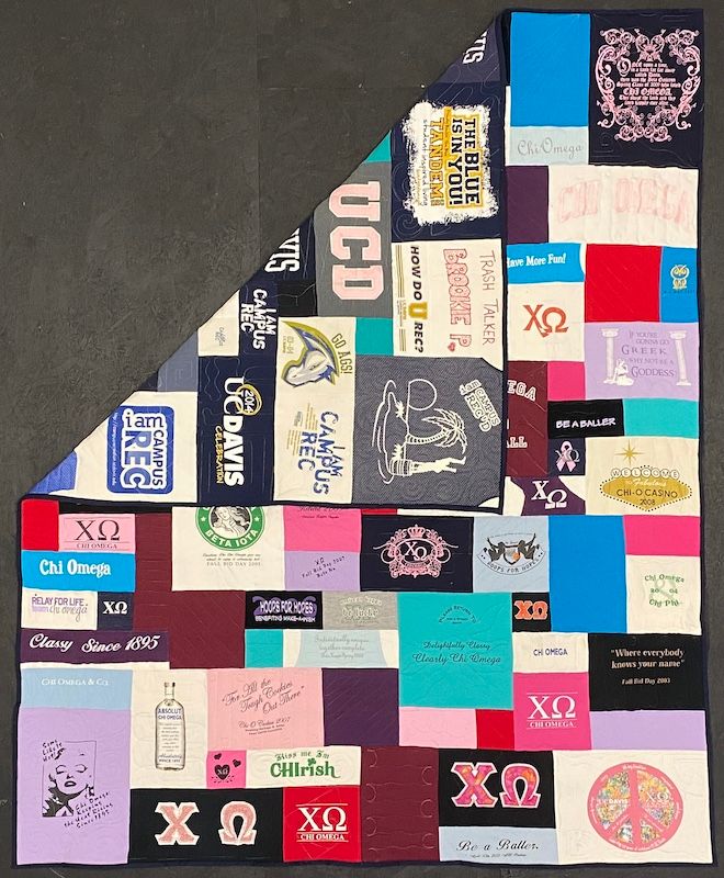 Double sided T-shirt Quilt  by Too Cool T-shirt Quilts