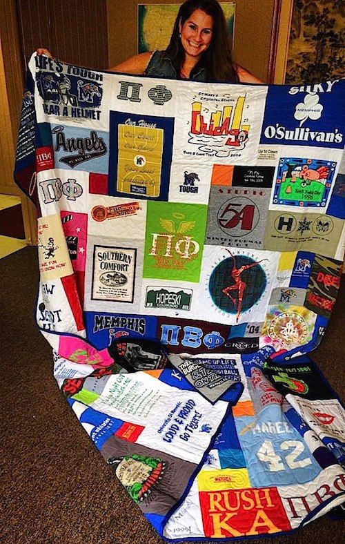 Double sided T-shirt Quilt  by Too Cool T-shirt Quilts