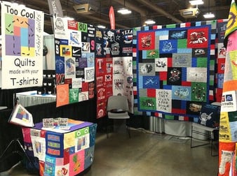Too Cool T-shirt Quilts at an expo