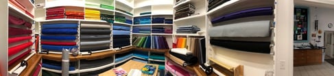 Fabric room at Too Cool T-shirt Quilts