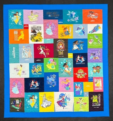 runDisney T-shirt Quilt  by Too Cool T-shirt Quilts