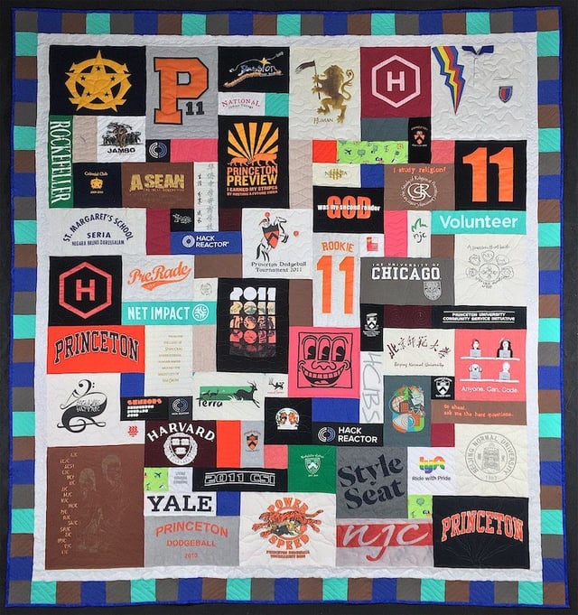 T-shirt quilt with fillers