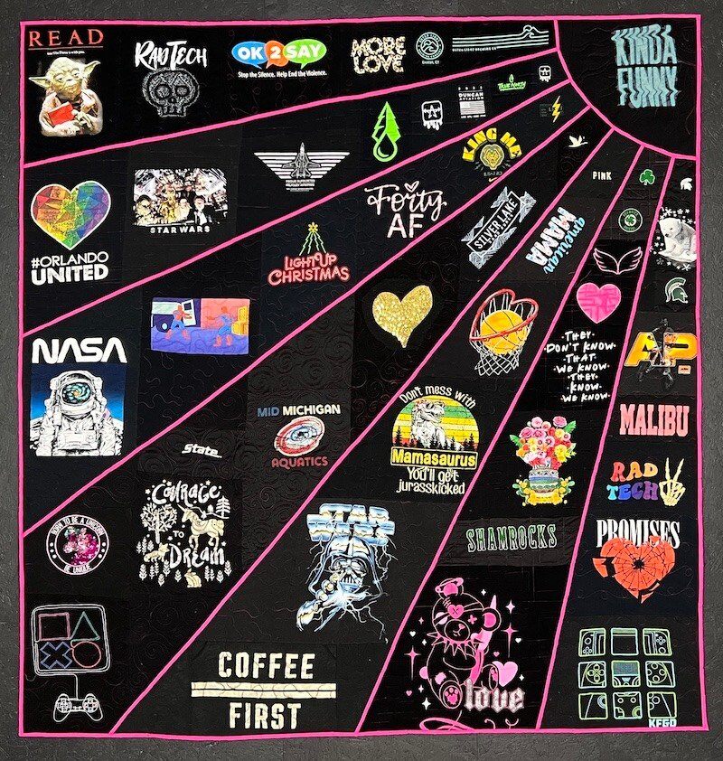 Flare Style T-shirt Quilt By Too Cool T-shirt Quilts