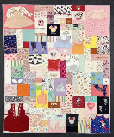 How to make a Too Cool style baby clothes quilt