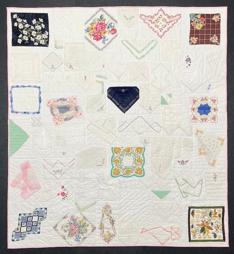 Quilt made from old hankies