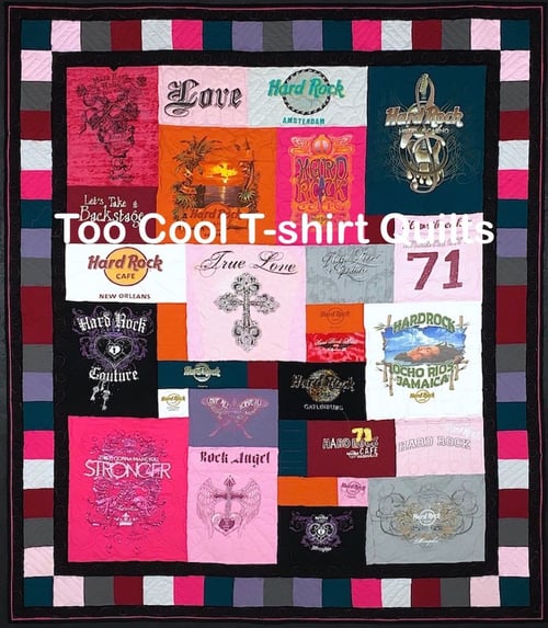 Hard Rock Cafe T-shirt Quilt by Too Cool T-shirt Quilts