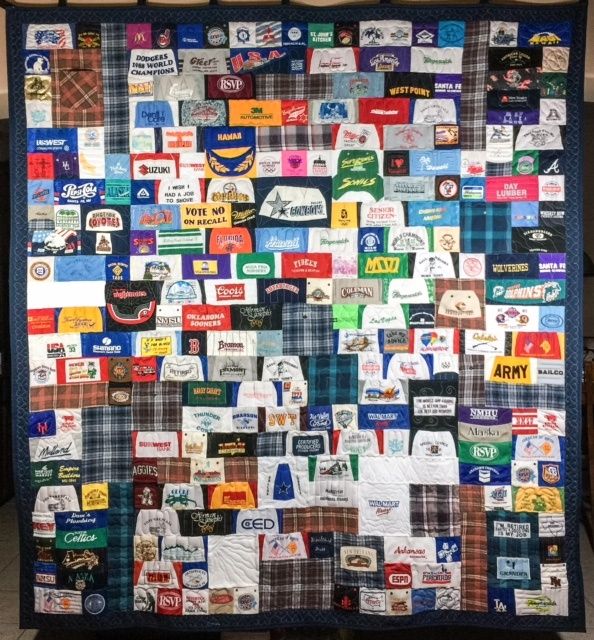 quilt made from baseball caps by Too Cool T-shirt Quilts