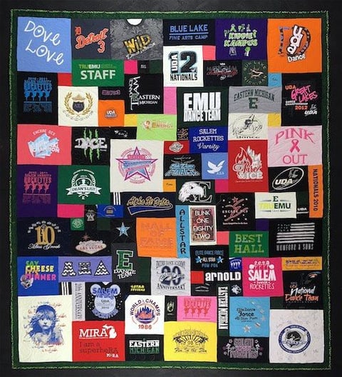 High school grad quilt by Too Cool T-shirt Quilts