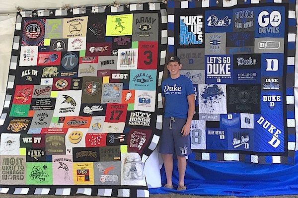Both a high school and graduation T-shirt quilt by Too Cool T-shirt Quilts