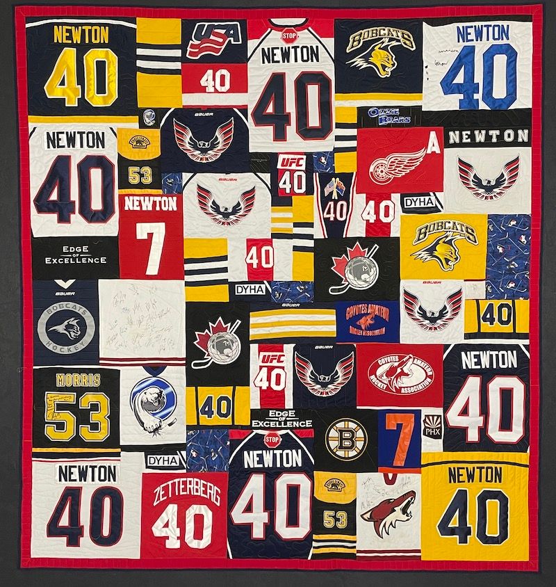 Hockey Jersey T-shirt quilt by Too Cool T-shirt Quilt