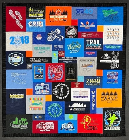 Too Cool T-shirt Quilt - for a runner